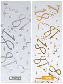 1 قطعة عداء طاولة ذهبي مطبوع بالحرارة لحفلة عيد الميلاد، علم طاولة لحفلة عيد الميلاد 18/30/40/50/60، غطاء طاولة من شبكة البوليستر المطلي بالذهب مقاس 28*275 سم، ديكور حفلة عيد الميلاد والذكرى السنوية، منشفة طاولة عيد الميلاد، ديكور المنزل، ديكور الطاولة، ديكور المطبخ والمائدة، زينة الصحون والأطباق، ديكور ذهبي، عيد الميلاد