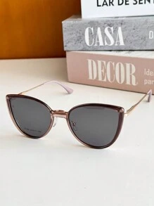 MELINDA MODA Women's Frame For Prescription Glasses Metal Clip-On 2 IN 1 One Flat Mirror + One Lens - Màu tím - Xem 3