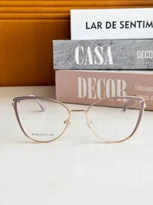 MELINDA MODA Women's Frame For Prescription Glasses Metal Clip-On 2 IN 1 One Flat Mirror + One Lens - Màu tím - Xem 4