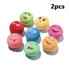 1/2/3pcs Squeaky Dog Toys, Soft Plush Balls With Sound Device, Interactive Food Retrieval Game Suitable For Puppies, Small & Medium Pets (Random Color)