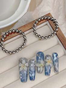 klimonla 20pcs Nail Tool Round Magnet Bead Strong Multi Functional Magnet Stone Water Ripple Cat Eye Nail Special - Silver - View 3