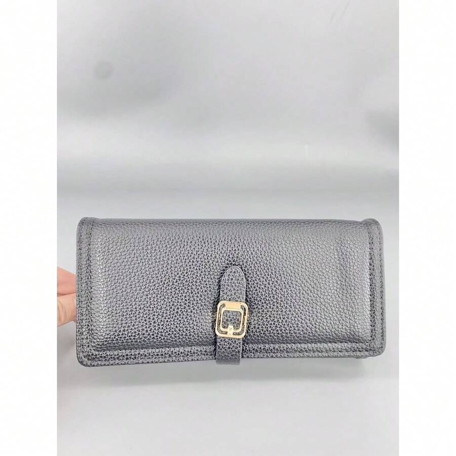 Women's Tri-Fold Wallet With Crossbody Strap With Zipper And Snap Closure YOYOBEL-2 - 黑色 - 查看 1