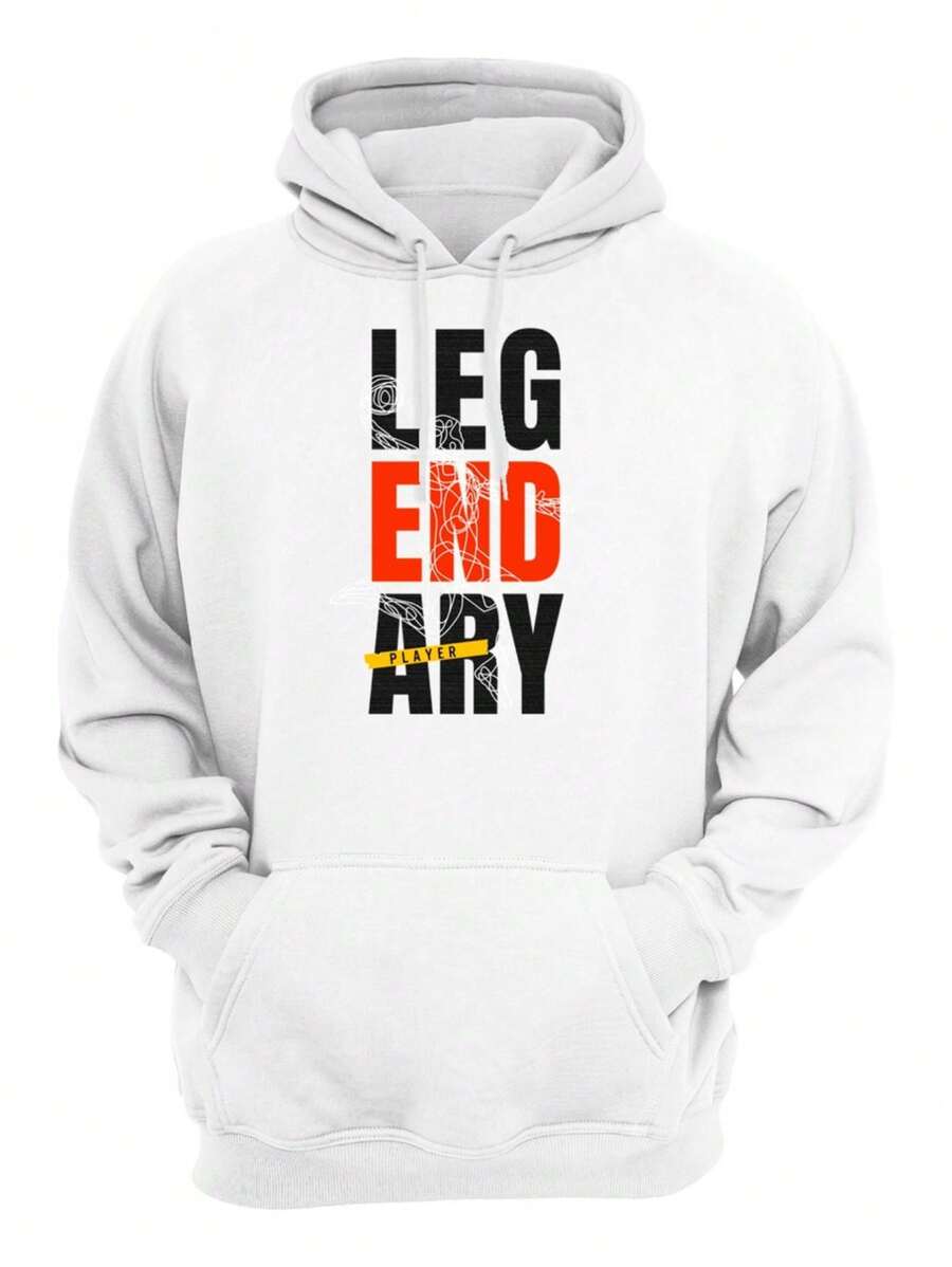 Men's Legendary Printed Sweatshirt Casual Cold Weather Top - trắng - Xem 1