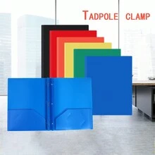 Heavy Duty Plastic Folders With 2 Pockets For Letter Size Paper, Assorted Color,Poly Folders, Plastic Pocket Folder With Business Card Slot,For School/Home/Office,Pack Of  1 - Çok renkli - Görünüm 5