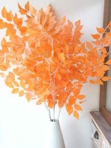 1 件 98 厘米人造喇叭花叶子，经典独特长茎假植物叶子，适用于婚礼派对/家居装饰/节日装饰 - 彩色 - 查看 8