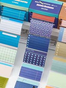 1 Set Of 70pcs Creative Box Lift Sticky Notes, Student Memo Message Stickers, Diary Classification Index Labels - Multicolor - View 3