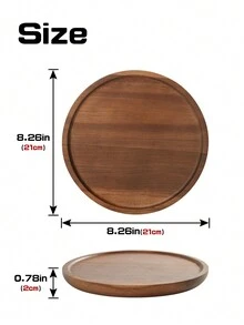 1 khay gỗ tròn, phong cách Nhật Bản, thích hợp để đựng đồ ăn nhẹ tại nhà, trái cây hoặc đồ trang trí làm quà tặng Giáng sinh - Nhiều màu - Xem 11