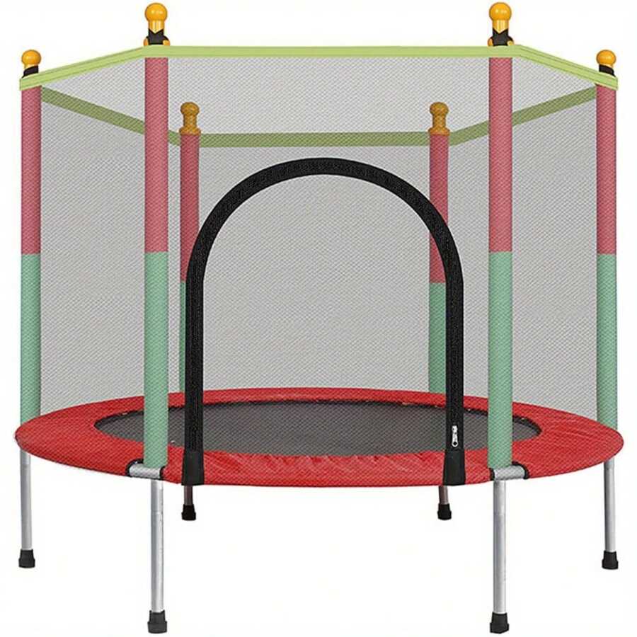 5 FT Trampoline With Net Cover And Accessories Free Space Hopper For Indoor And Outdoor Use Red - Red - View 1