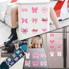 55 Adesivos de Laços, Adesivos Monogramados com Estética Vintage, Adesivos de Vinil Impermeáveis com Laços Rosa, para Garrafas de Água, Laptops, Celulares, Diários, Presentes para Crianças, Meninas e Mulheres, Materiais Escolares, Adesivos Divertidos para Laptop, Kindle e Celular. - Multicolorido - Ver 8