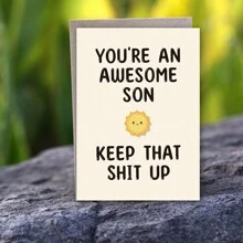 儿子生日贺卡，生日贺卡，给我儿子的，成人生日，儿子生日，任何年龄，周年纪念日生日贺卡，有趣的生日贺卡，圣诞节 - 多色 - 查看 2