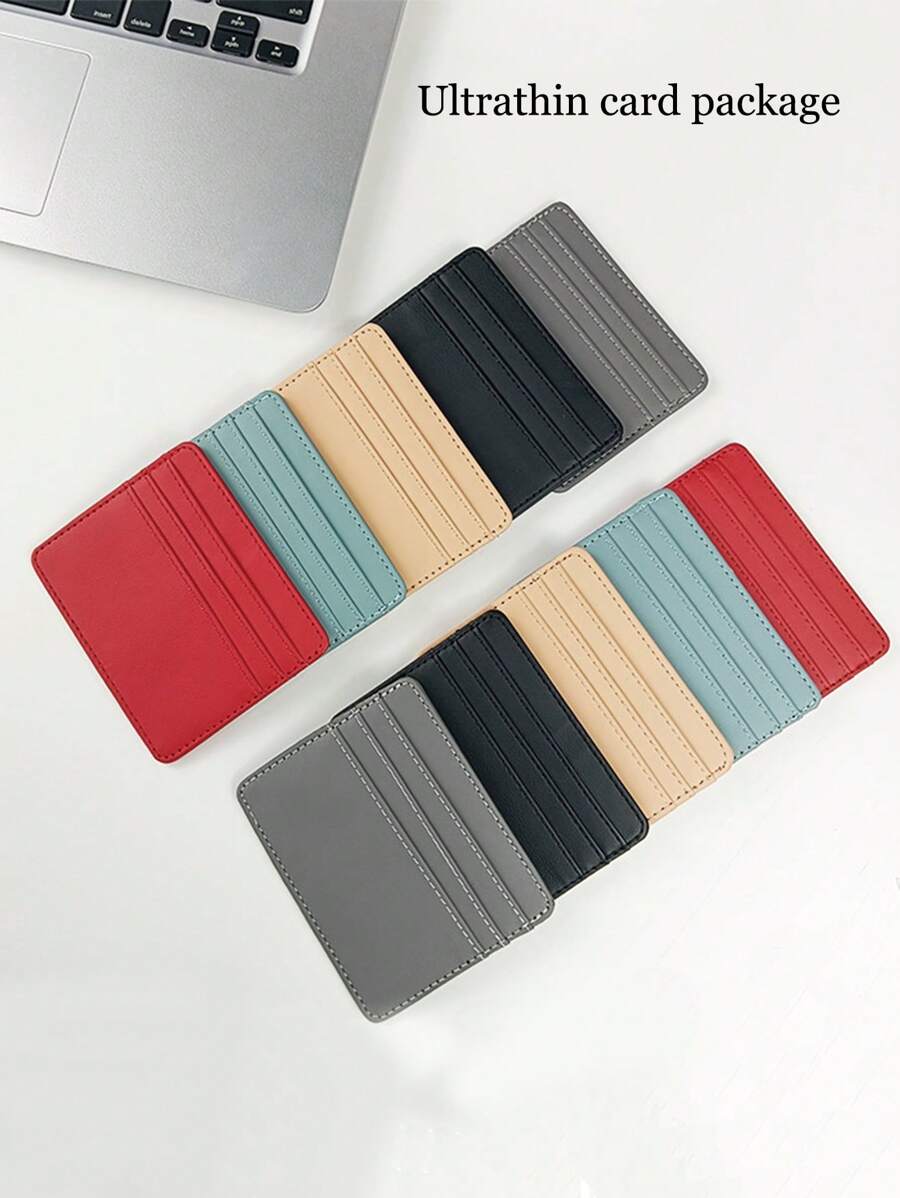 1 cái Unisex Nhiều Màu Mỏng Làm Bằng Da PU Thiết Kế Thời Trang & Tối Giản Bao Đựng Thẻ Quà Tặng Cho Chủ Thẻ Ví Chủ Thẻ Kinh Doanh Chủ Thẻ Tín Dụng Phụ Nữ Cho Phụ Nữ Cho Nam Giới Ví Đựng Thẻ - Nhiều màu - Xem 1