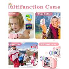 Mini Kids Digital Camera 20MP Dual Lens 2.0 Inch IPS Screen 1080P Takes Photo Video Gift - Màu xanh lam - Xem 4