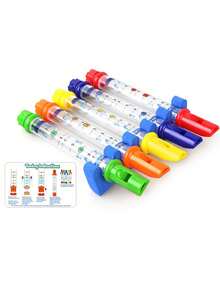 5pcs Multicolor Water Flutes, Kids Bath Toys For Water Play And Early Education Instruments - Multicolor - View 6