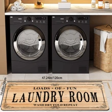 1 件装洗衣房地毯垫，字母组合印花厨房地垫，防滑防尘地毯，耐用地毯，可机洗，入口垫，适用于厨房、洗衣房、浴室、客厅、家居装饰、室内装饰配件 - 彩色 - 查看 16