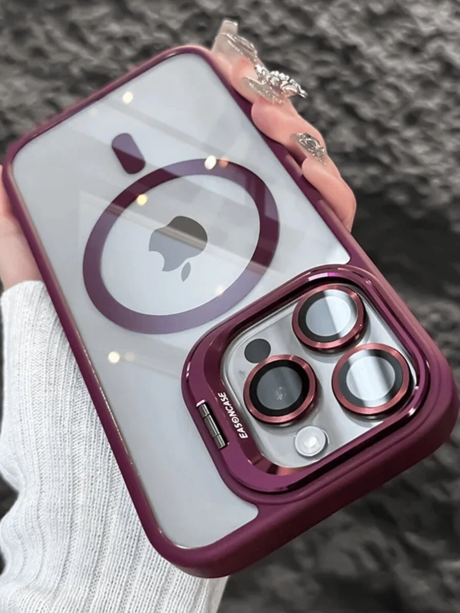 Capa Case Magsafe Suporte Metal iPhone 11 12 13 14 15 Pro Max Kit