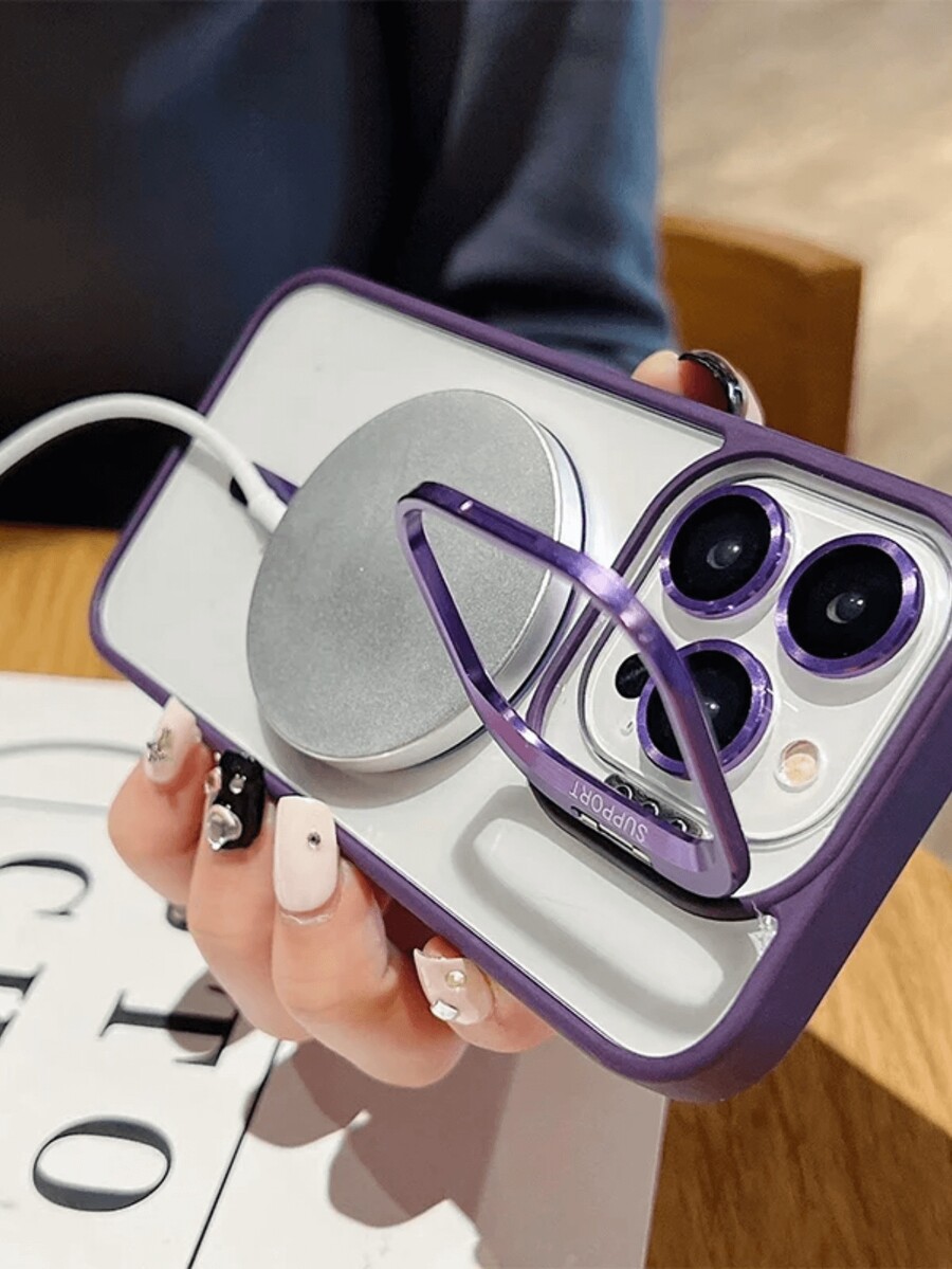 Capa Case Magsafe Suporte Metal iPhone 11 12 13 14 15 Pro Max Kit