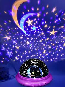 1 件 LED 星空 UFO 夜灯、睡眠投影仪灯、7 色氛围灯投影仪，适用于家居装饰、客厅、节日装饰、墙壁装饰、露营、生日派对 - 彩色 - 查看 8