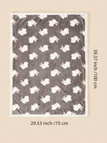 1pc Newborn Baby Folding Double-Layer Blanket, Baby Stroller Quilt, Autumn & Winter Love Valentine - Multicolor - View 11