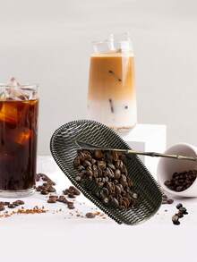 1 件咖啡豆配料量盘咖啡茶叶量勺合金茶铲抗氧化茶莲花功夫茶具配件咖啡称重盘配料容器量盘套件用于咖啡或茶，浓缩咖啡配件 - 彩色 - 查看 2