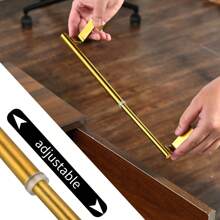 Keidason 1 件双层不锈钢毛巾杆悬挂式可调节长度毛巾架浴室柜门挂式毛巾架洗碗布收纳架悬挂式毛巾杆不锈钢门后毛巾收纳架免打孔毛巾挂