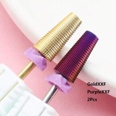 Easy Nail Dubbelhandsanvändning 5-i-1 spikfräsborr i volframstål, multifunktionell hårdmetall med hög hårdhet för långvarig gelborttagning, 2,35 mm skaftdiameter