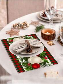 50 件圣诞节季节性一次性餐垫，适用于派对、厨房、餐厅装饰 - 彩色 - 查看 6