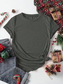 Áo phông nữ cá nhân hóa - Thêm văn bản/hình ảnh của riêng bạn (khẩu hiệu/trích dẫn/meme Internet) để thiết kế áo phông in tùy chỉnh của bạn. Quà tặng cho bạn gái/vợ, ngày lễ tình nhân, lễ tạ ơn, giáng sinh, kỷ niệm, sinh nhật, đám cưới, bạn thân - Màu xám đen - Xem 3