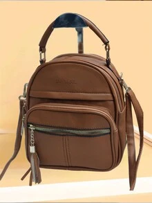Women Fashion Backpacks - màu nâu - Xem 5