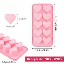 1/2 chiếc Khuôn làm đá viên hình trái tim + hạt cà phê 3D Xà phòng kẹo thạch cao thạch hạt cà phê Khuôn silicon 7 khoang Khay làm đá viên hình trái tim 1 oz, Khuôn silicon cho sô cô la, kẹo, xà phòng Khuôn silicon cho sô cô la, kẹo, xà phòng, khay làm đá viên - Nhiều màu - Xem 4