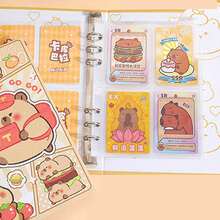 Capybara Cute Water Rat Small Card Collection Album, Cartoon Grid Instant Photo Album Postcard Card Album - Multicolor - View 2