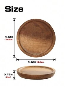 1 khay gỗ tròn, phong cách Nhật Bản, thích hợp để đựng đồ ăn nhẹ tại nhà, trái cây hoặc đồ trang trí làm quà tặng Giáng sinh - Nhiều màu - Xem 6