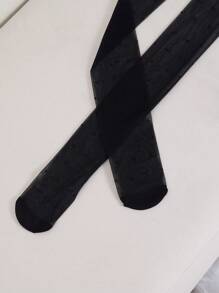 Ning xue yan ying 女士圓點止滑防勾絲褲襪，加強趾部補強，防曬、親膚，優雅性感的黑色薄透腿，薄、透氣，時尚標誌提花和蕾絲袜子，適用於女士，適合春夏季 - 黑色 - 查看 10