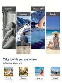 1pc Striped Personalized Beach Towels, Custom Text Towel, Custom Pool Towels For Kids/Adul, Bachelorette Party Favor, Party Gifts, Girls Trip, Multi-Functional, Adjustable, Reusable, Ornamental, Cute School, Office, Tea Room, Home, Garden, For Valentine's Day, For Anniversaries, For Weddings, For Ren's Day, For Birthdays, For Father's Day, For Graduation, For Housewarming Summer Holiday Bathroom Decor Travel Essentials Travel Accessories Beach Essentials - Multicolor - View 5