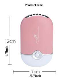 1个USB充电便携式迷你睫毛风扇，无叶手持式睫毛烘干机，迷你手持式风扇空调吹风机，适用于睫毛嫁接/美甲，速干凝胶/胶水美甲睫毛嫁接套装，室内/户外旅行/居家/办公（粉色） - 粉色 - 查看 6