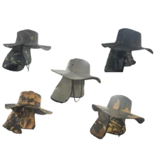 Australian Fisherman Hat Fishing Cap Neck Protection Sun Fisherman Hat - Gris - Ver 2