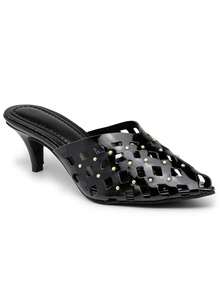 Women's Slingback Mule Clogs Launched By Flor Da Pele! - 黑色 - 查看 1