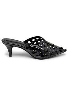 Women's Slingback Mule Clogs Launched By Flor Da Pele! - 黑色 - 查看 2