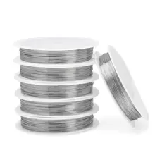 1-10 Stücke Edelstahl Draht 0,3-0,8mm dick, DIY Schmuckherstellung Perlenaufreihung Angelschnur für Armbänder, Halsketten, Haarspangen Accessoires