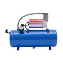100PSI Air Compressor W/ 6L/1.6 Gallons Tank For Air Horn Truck RV Tire 6Bar 12V - Blue - View 1