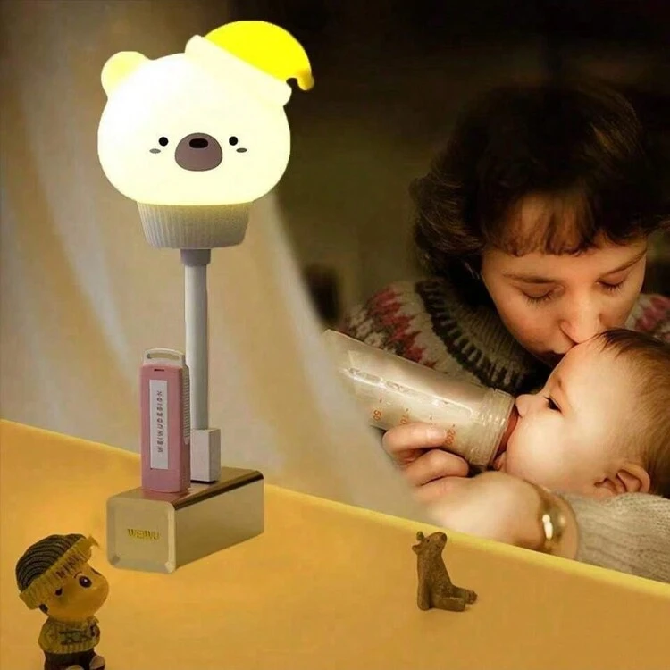 1 pieza Luz de noche mini con control remoto y diseño de dibujos animados, luz de noche mini adecuada para la decoración del dormitorio del bebé, regalo de cumpleaños/festividad, luz de noche de encendido constante, adecuada para la lactancia materna - Multicolor - Añade 12