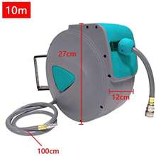 LILIIN Automatic Compressed Air Hose 10m / 20m /18+2m Reel 1/4'' Connection Hose Reel Wall Hose Holder Gray / Green Compressed Air Hose Reel - Grey - View 2