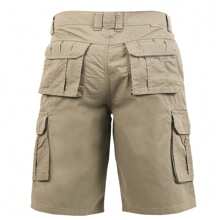 Men's Cargo Shorts Outdoor Multi Pockets Cotton Solid Relaxed Fit Shorts - Khaki - View 3