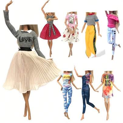 1 套公主服装、手工连衣裙、休闲派对连衣裙、娃娃配饰、礼物（不含娃娃）