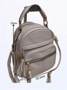 Women Fashion Backpacks - màu nâu - Xem 3