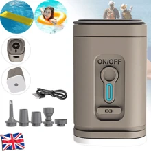 Portable Mini Air Pump Rechargeable Camping For Air Bed Mattress And Kayak USB - 棕色 - 查看 1