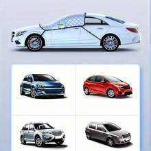 Car Windshield Snow Cover Protection For Snow, Ice, UV, Frost Wiper & Mirror Protector, Windproof Sunshade Cover For Cars, Compact SUV Sunshade Cover For Cars Windshield