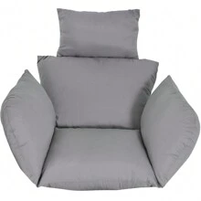 Thick Swing Chair Cushion, Soft Hammock Seat Pad, Breathable Hanging Egg Chair Pillow, Indoor/Outdoor Cozy Lounger Pad, Removable & Washable - Grey - View 9