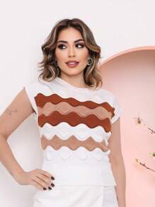 Women's Vest Blouse With Japanese Modal Sleeves - 白色 - 查看 1