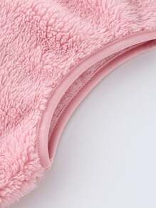 3pcs/Set Young Girl Cute Sports Casual Sweet Lady Academy Comfy Fuzzy Turtleneck Warm Windbreak Vest Outfits, Spring Autumn Winter - Multicolor - View 4