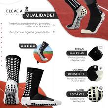 Kit 02 Pairs Of Non-Slip Football Socks, Proscks Type - Đen và trắng - Xem 3